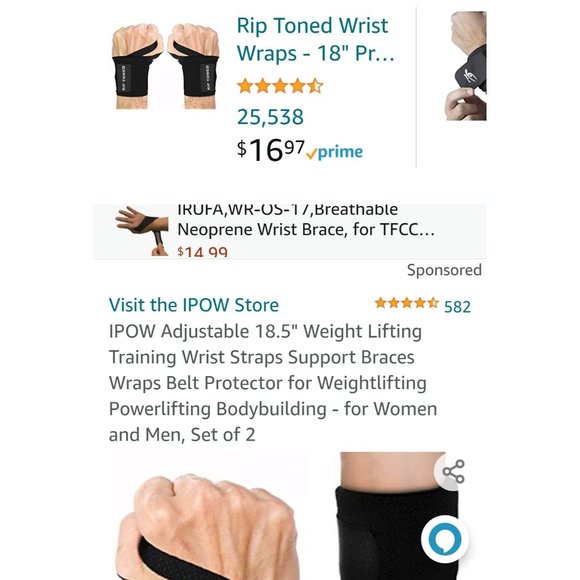NWOT iPow Wrist Wrap Weightlifting Exercise Band - Picture 3 of 8
